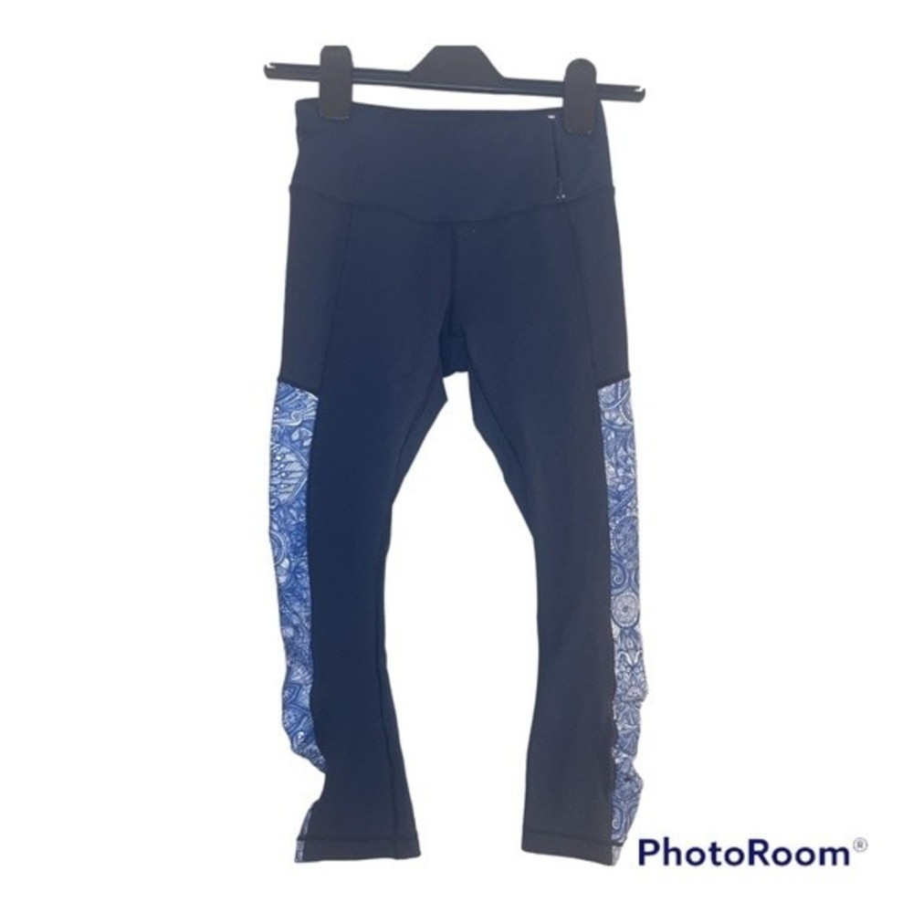 Calia Navy Mandala Ruched Crop Leggings - See listing for measurements